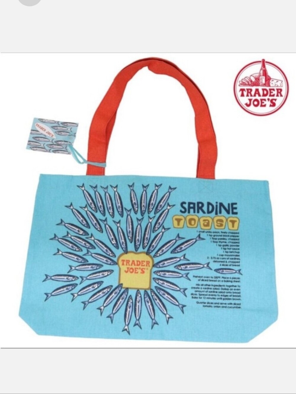 Trader Joe’s Canvas Tote Bag - SARDINES - Picture 2 of 10